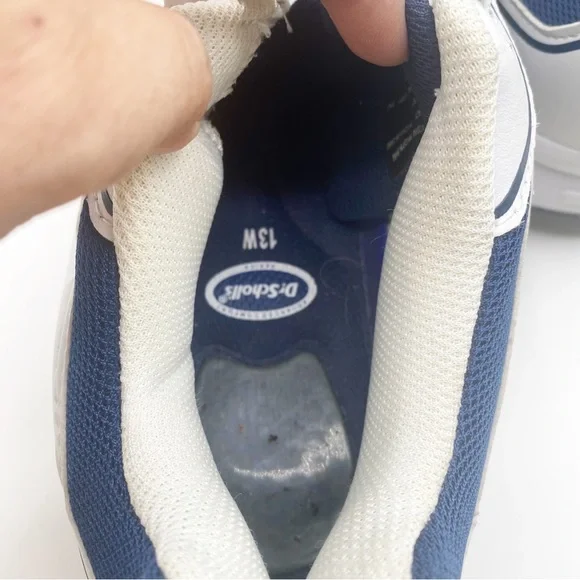 Dr Scholls Men's White and Blue Athletic Sneakers Shoes Size 13.W - Picture 8 of 10